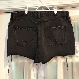 Black, high waist, jean shorts